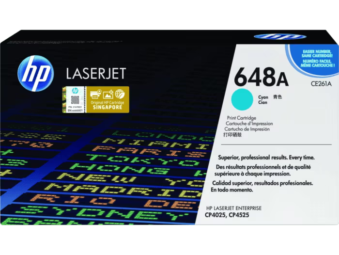 HP 648A Cyan Original LaserJet Toner Cartridge