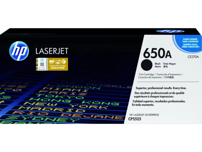 HP 650A Black Original LaserJet Toner Cartridge