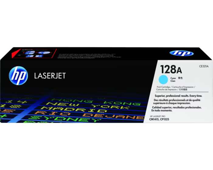 HP 128A Cyan Original LaserJet Toner Cartridge