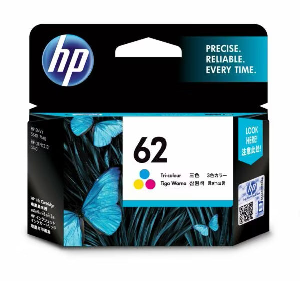 HP 62 Tri-color Ink Cartridge