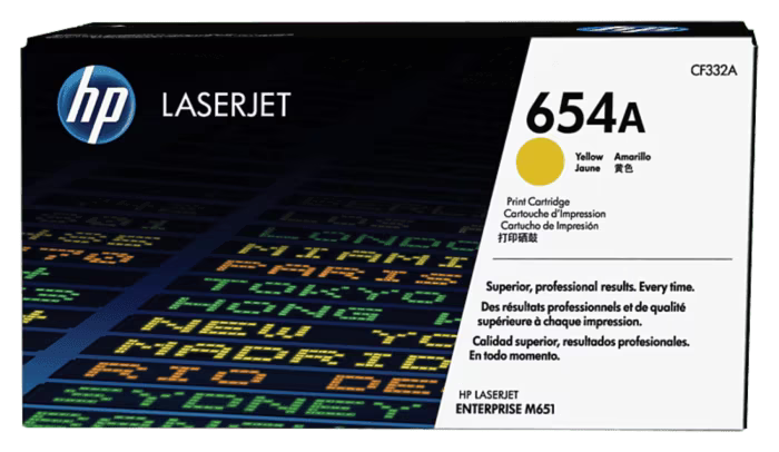 HP 654A Ylw Contract LJ Toner Cartridge