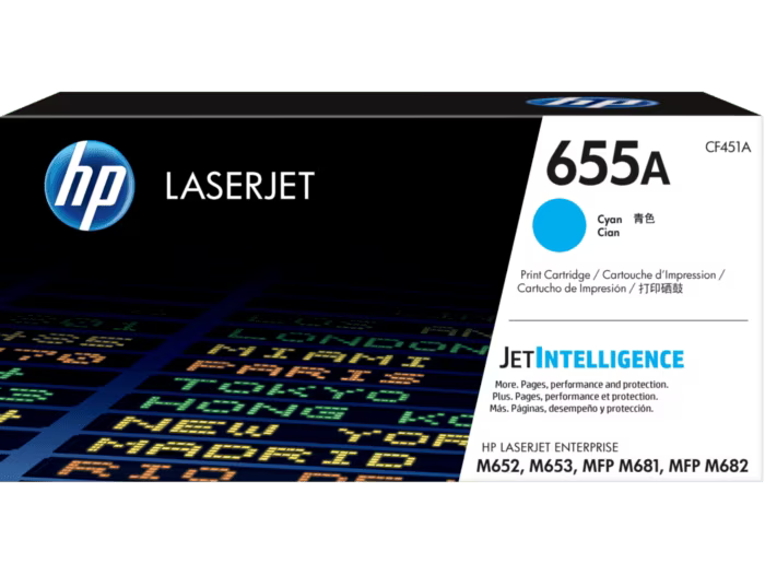 HP 655A Cyan LaserJet Toner Cartridge