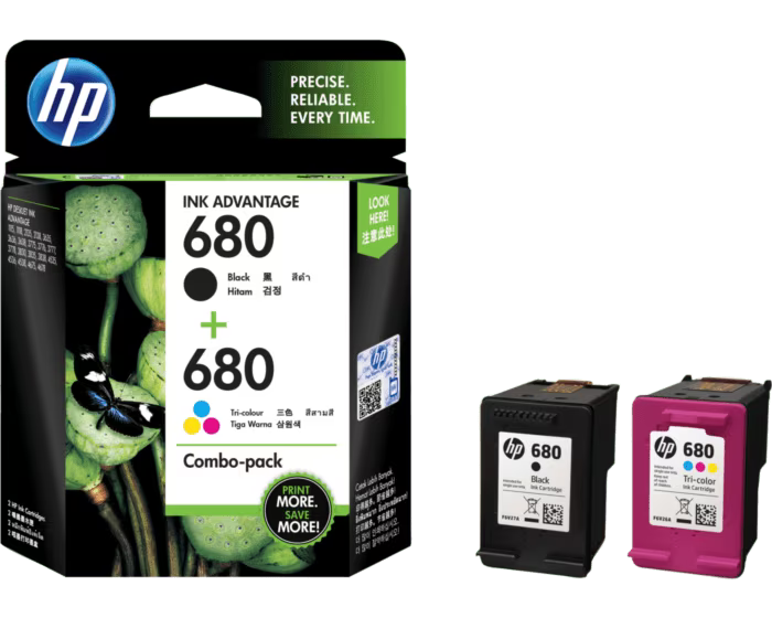 HP 680 Color/Black Ink Cartridge Combo 2-Pk