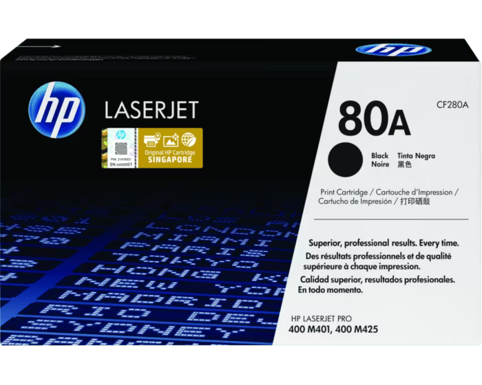 HP 80A Black Original LaserJet Toner Cartridge