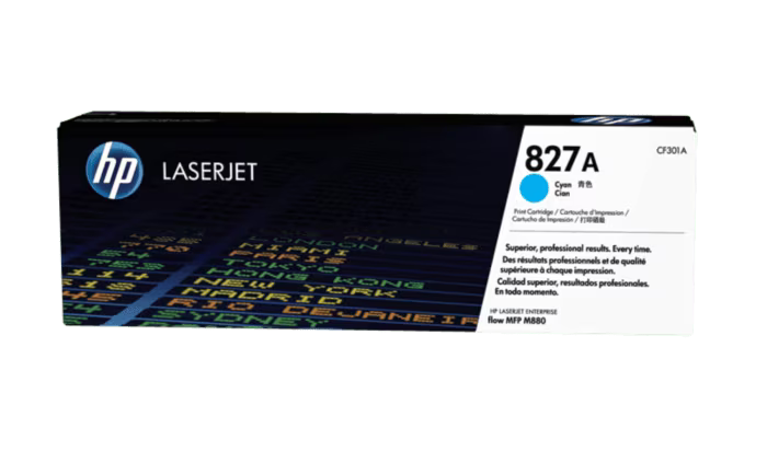 HP 827A Cyan Original LaserJet Toner Cartridge