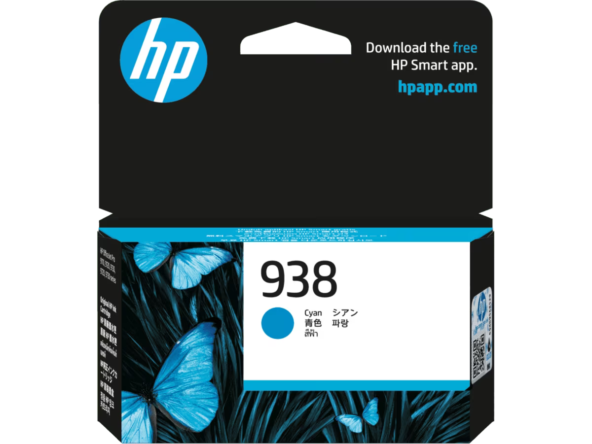 HP 938 Cyan Original Ink Cartridge