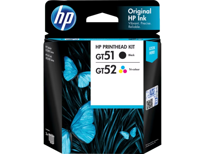 HP GT51/52 Blk/Clr Printhead Combo 2-Pk